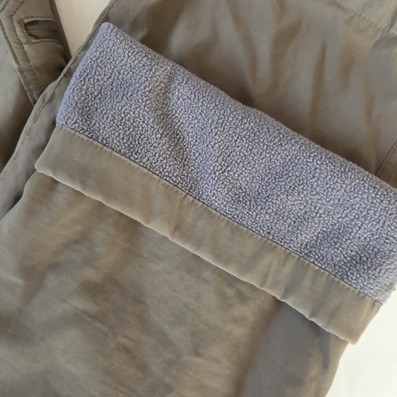 Eddie Bauer Olive Fleece Lined Tech Pants Sz 36×30 Hiking Outdoor Trails Granola - Picture 11 of 16